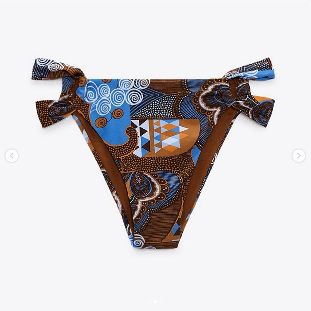 Zara Printed Bikini Bottoms